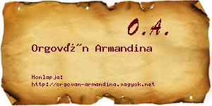 Orgován Armandina névjegykártya